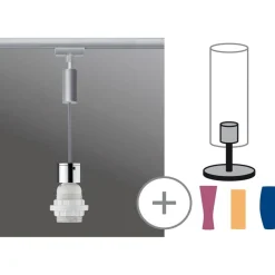 Valaisinjohtosarja kiskoon Paulmann URail 2Easy Basic, E27, 1500mm, mattakromi