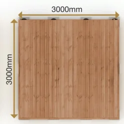 Valmisterassi PatioN°rd Havu, 3x3m, kestopuu