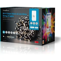Valoketju Nedis SmartLife Wifi LED, 20m, 400-lamppua, lämmin-/kylmävalkoinen