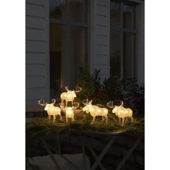 Valokoriste Konstsmide Hirvet, IP44, 5-osainen, 40 x LED, 13cm