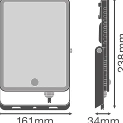 Valonheitin liiketunnistimella Osram Floodlight Essential musta, eri vaihtoehtoja