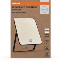 Valonheitin liiketunnistimella Osram Floodlight Essential musta, eri vaihtoehtoja