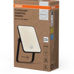 Valonheitin liiketunnistimella Osram Floodlight Essential musta, eri vaihtoehtoja
