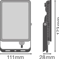 Valonheitin Osram Floodlight Essential IP65 musta, eri vaihtoehtoja