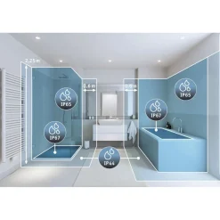 Valopeili Paulmann Mirra Ø60cm + meikkipeili LED IP44 4000K 1065lm/270lm 20W himmennettävä