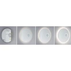 Valopeili Paulmann Mirra Ø60cm + meikkipeili LED IP44 4000K 1065lm/270lm 20W himmennettävä