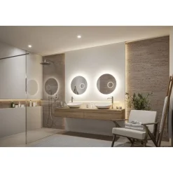 Valopeili Paulmann Mirra Ø60cm + meikkipeili LED IP44 4000K 1065lm/270lm 20W himmennettävä