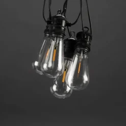 Valosarja pisaraefektillä Konstsmide, 4.5m, ulko- ja sisäkäyttöön, 10 x amber LED