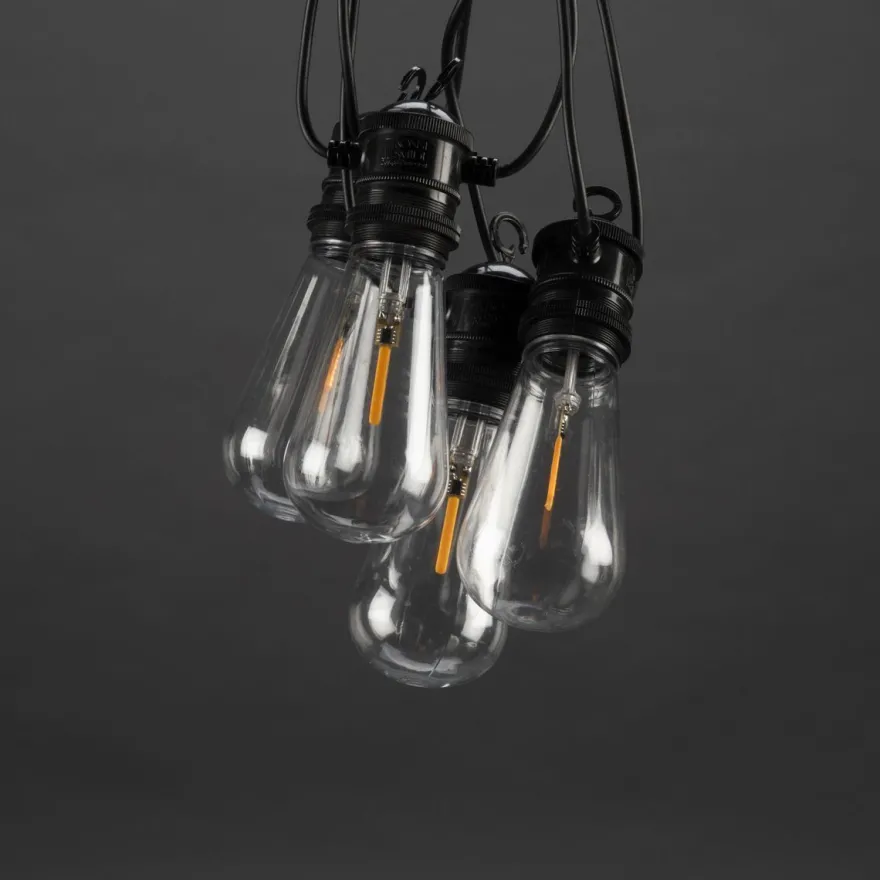 Valosarja pisaraefektillä Konstsmide, 4.5m, ulko- ja sisäkäyttöön, 10 x amber LED