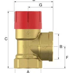Varoventtiili Flamco Prescor, 1