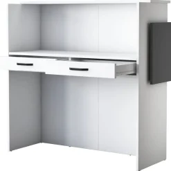 Vastaanottotiski LED-valaistuksella Linento Furniture MA102-2929, valkoinen