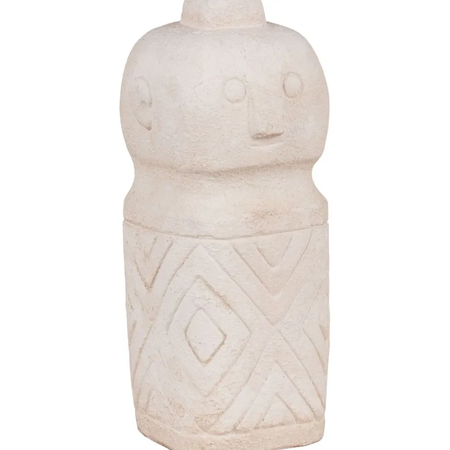Veistos House Nordic Decoration, 6,5x6,5x15cm, beige