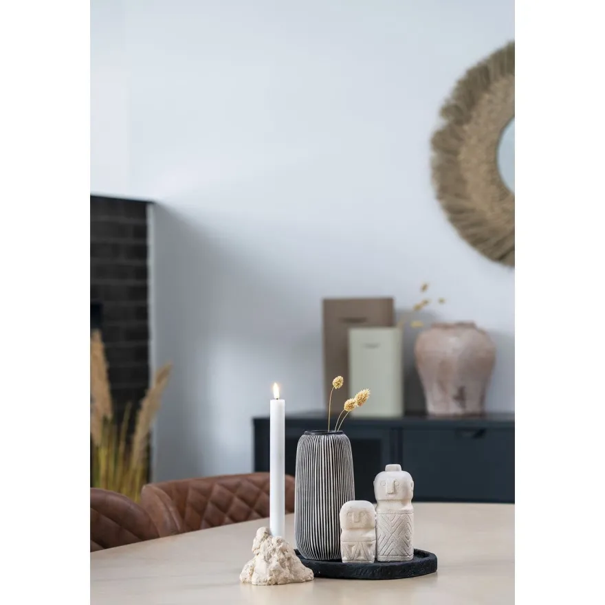 Veistos House Nordic Decoration, 6,5x6,5x15cm, beige