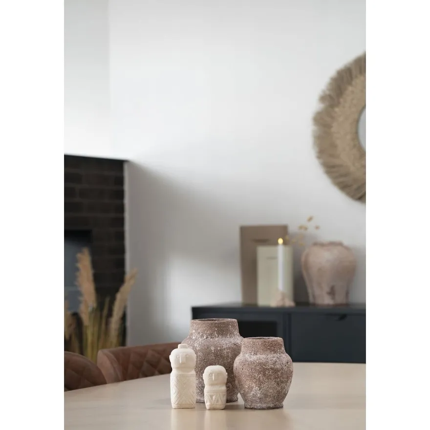 Veistos House Nordic Decoration, 6,5x6,5x15cm, beige