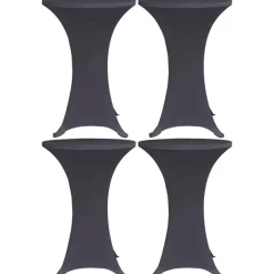Venyvä pöydänsuoja 4 kpl 60 cm antrasiitti