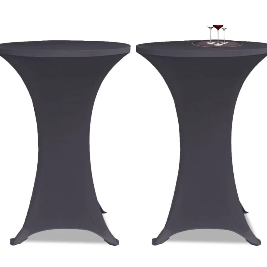 Venyvä pöydänsuoja 4 kpl 60 cm antrasiitti
