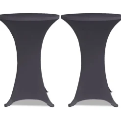 Venyvä pöydänsuoja 4 kpl 60 cm antrasiitti