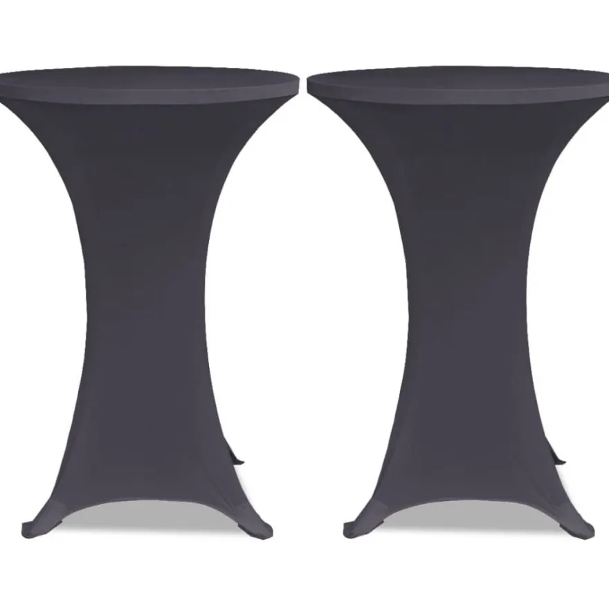 Venyvä pöydänsuoja 4 kpl 60 cm antrasiitti