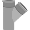 Viemärin haarayhde Meltex, HT, Ø75/50 mm, 45°