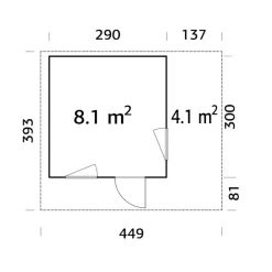 Vierasmaja Palmako Grace, 8,1+4,1m² PM56-3029