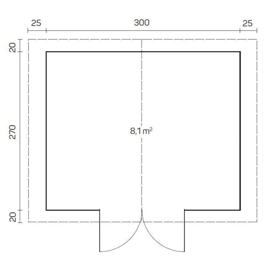 Vierasmaja Tene Britta B, 8.1m²