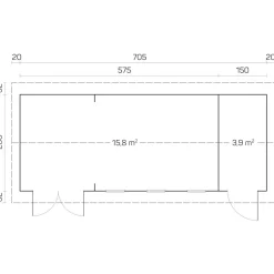 Vierasmaja Tene Leon A, 70mm, 19.7m²