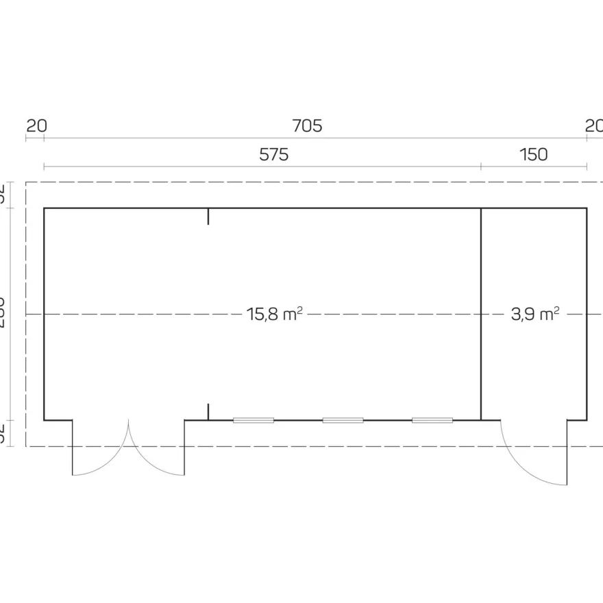Vierasmaja Tene Leon A, 70mm, 19.7m²
