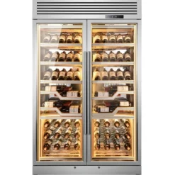 Viinikaappi la Sommeliere Elysee, 120cm, 2 lämpötila-aluetta, vapaasti seisova, teräs