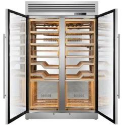 Viinikaappi la Sommeliere Elysee, 120cm, 2 lämpötila-aluetta, vapaasti seisova, teräs