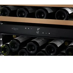 Viinikaappi mQuvée WineCave 60D WCD60M-700, 59.5cm, 2 lämpötila-aluetta, integroitava, musta,teräs