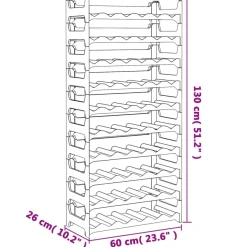 Viinipulloteline PP pinottava, 12-60 pullolle, eri kokoja (30311)
