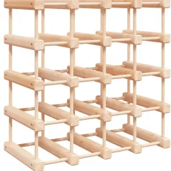 Viinipulloteline 20 pullolle 46,5x23x46,5 cm täysi mänty (53751)
