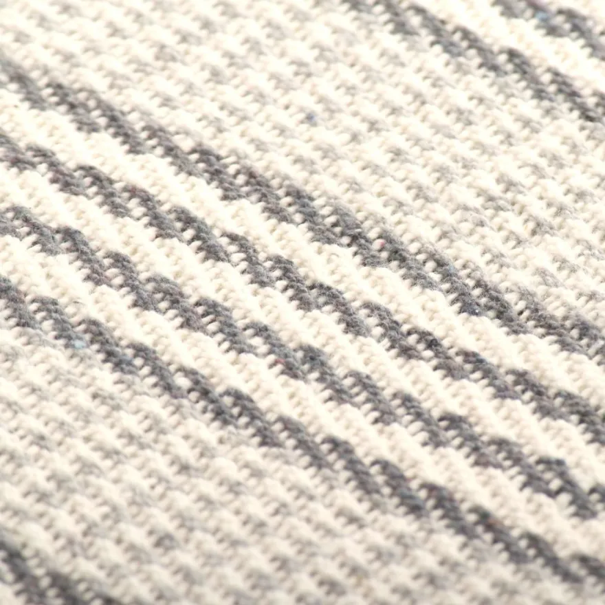 Viltti puuvilla raidat 125x150cm harmaa ja valkoinen