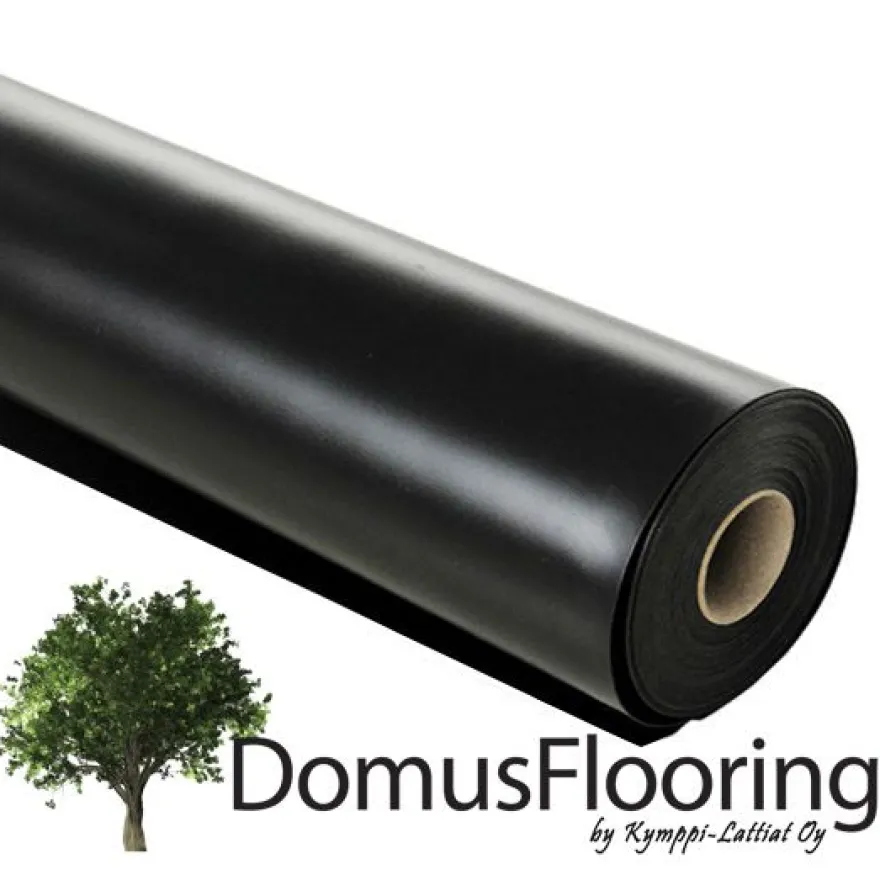 Vinyylilattian aluskate DomusFlooring Premium, 1mm, 15m²/rll, musta