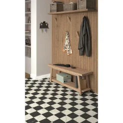 Vinyylimatto Tarkett Iconik T-Extra Logis Black & White, leveys 2m