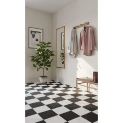 Vinyylimatto Tarkett Iconik T-Extra Logis Black & White, leveys 2m