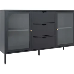 Vitriini House Nordic Dalby, 3 laatikolla, 140x40x85cm, musta