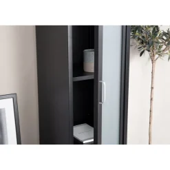 Vitriinikaappi Venture Home Acero, 150cm, musta