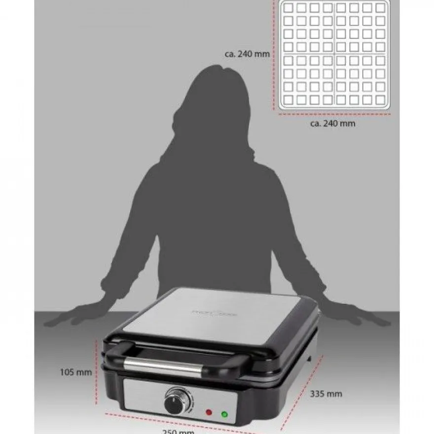 Vohvelirauta Proficook PCWA1241, 1200W