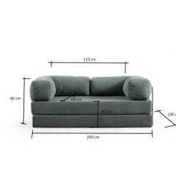 Vuodesohva Linento Furniture Via Con, 2-istuttava