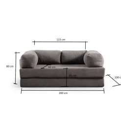 Vuodesohva Linento Furniture Via Con, 2-istuttava