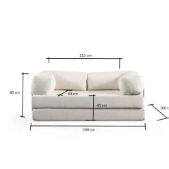 Vuodesohva Linento Furniture Via Con, 2-istuttava