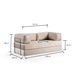 Vuodesohva Linento Furniture Via Con, 2-istuttava