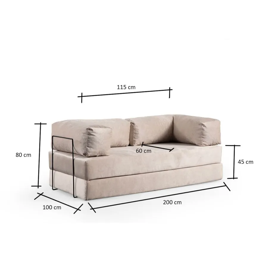 Vuodesohva Linento Furniture Via Con, 2-istuttava