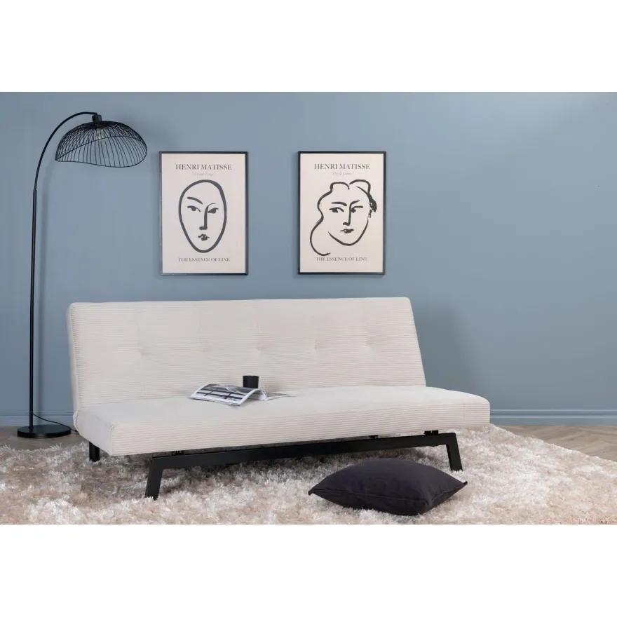 Vuodesohva Venture Home Bodil, 2-3-istuttava, beige vakosametti