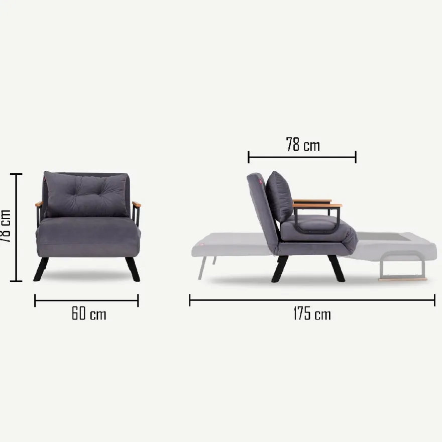 Vuodetuoli Linento Furniture Sando, eri värejä