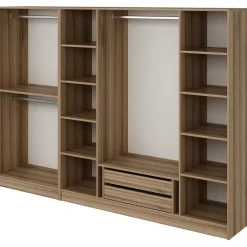 Walk-in closet Linento Furniture Kale 7670 210x270cm ruskea