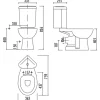 WC-istuin Creavit Corner, soft-close -kannella, kaksoishuuhtelu
