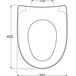 WC-istuin Gustavsberg Nautic 1500, Hygienic Flush kaksoishuuhtelu piilo S-lukko, + istuinkansi Nautic 9M26, valkoinen