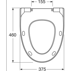 WC-istuinkansi Gustavsberg Estetic, seinä-WC-istuimelle, SoftClose/QuickRelease, eri värejä